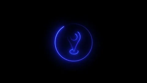 Leon line Location icon animation on white background Stock Footage 263965868
