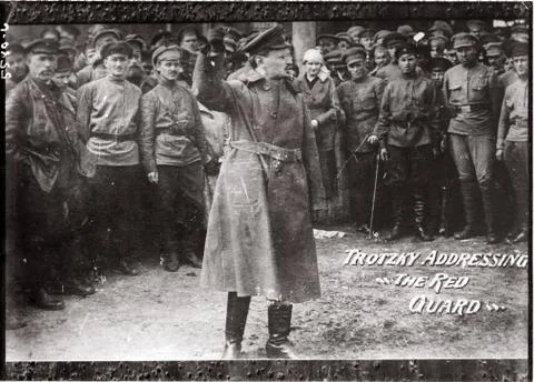 Leon Trotsky and Red Guard Foto stock