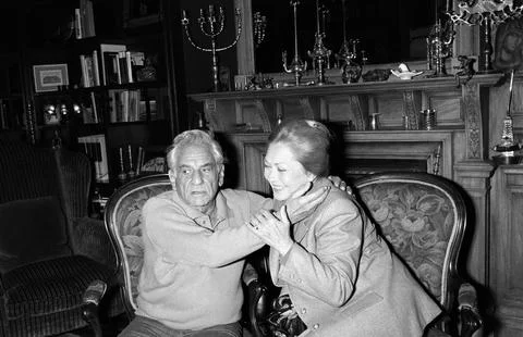 Leonard Bernstein with Matilde Krim Stock Photos