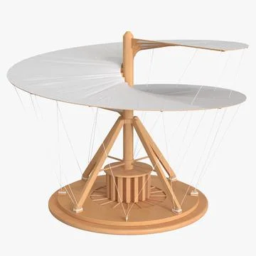Leonardo Da Vinci Aerial Screw 3D Model