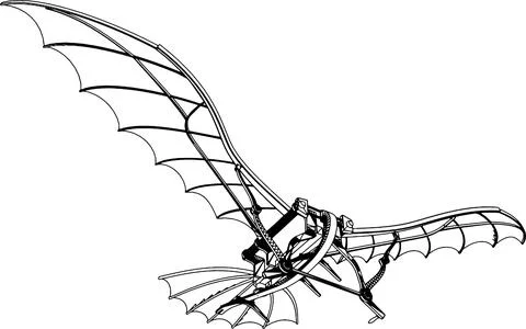 Leonardo Da Vinci Flying Machine Vector イラスト素材