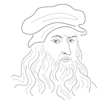 	Leonardo Da Vinci.  Illustrazione stock