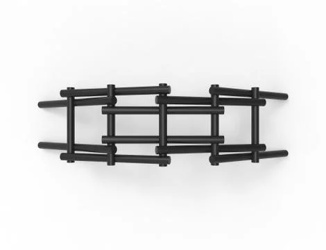 Leonardo Da vinci self supporting bridge isolated in white background Ilustración de archivo