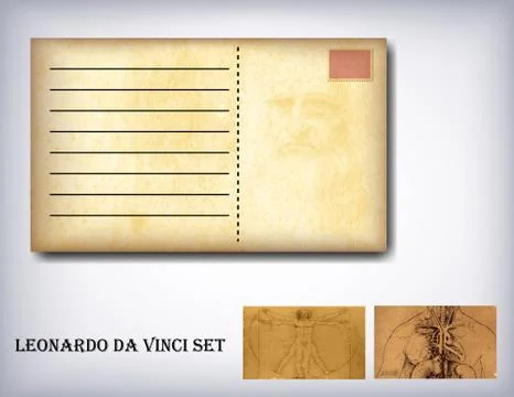 Leonardo da Vinci Set Stock Illustration