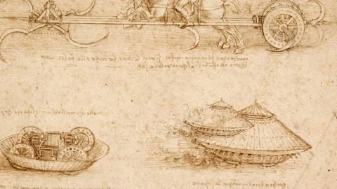 LEONARDO DA VINCI tank Stock Footage 166899076