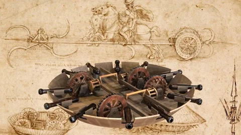 LEONARDO DA VINCI tank Stock Footage 166905917