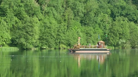 Leonardo da Vinci's ferry-boat Stock Footage 155503847