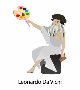 Leonardo di ser Piero da Vinci Stock Illustration