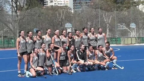 The 'Leonas' seek "direct qualification for Paris 2024", Buenos Aires, ES - 19 S Stock Footage 250615200