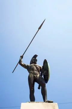 Leonidas statue, Thermopylae, greece Stock Photos