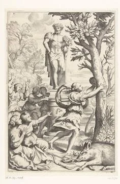 Leonilla changes in an orange tree. Leonilla, the sister of Harmonillus, h... Stock Photos