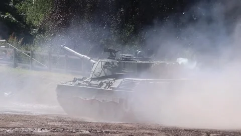 Leopard 1 C2 Canadian Main Battle Tank Stock Footage 244998485