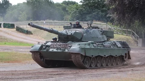Leopard 1 C2 Canadian Main Battle Tank Stock Footage 244998487