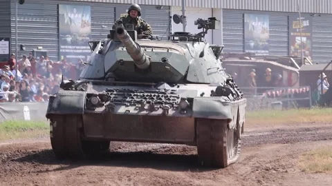 Leopard 1 C2 Canadian Main Battle Tank Stock Footage 244998977