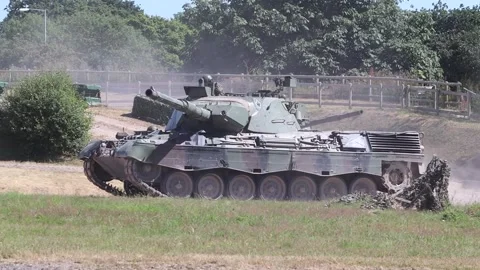 Leopard 1 C2 Canadian Main Battle Tank Stock Footage 245001263