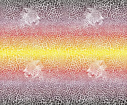 Leopard abstract pattern seamless background Stock Illustration