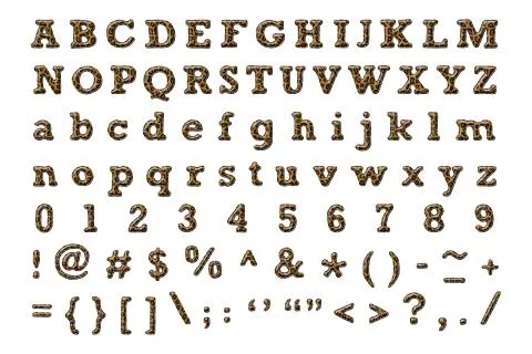 Leopard alphabet Stock Illustration