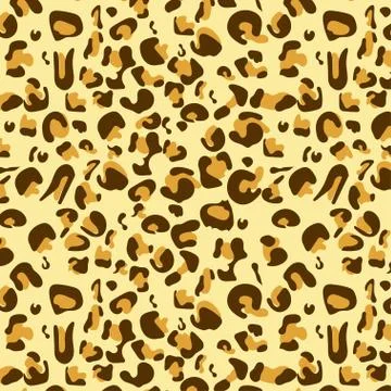 Leopard animal color seamless pattern design, vector illustration background Stock Illustration