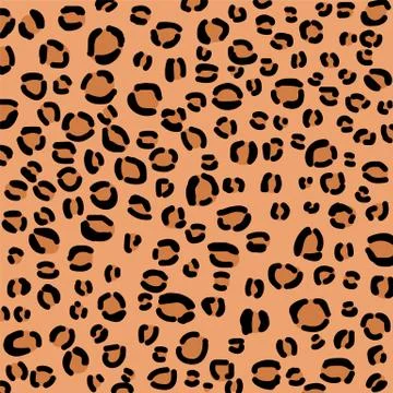 Leopard background. Leopard seamless vector pattern.wild cat print. Stock Illustration