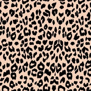 Leopard background. Seamless pattern. Cheetah Animal print. Stock Illustration