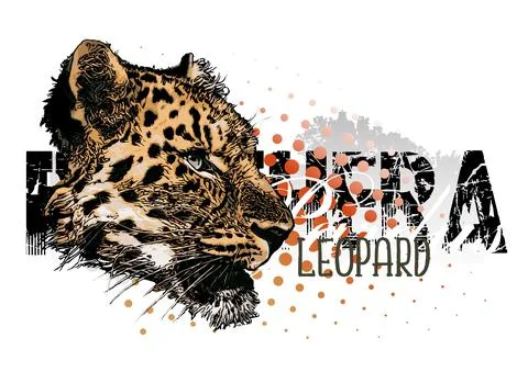 Leopard banner vector Illustration Stock Illustration