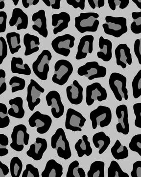 Leopard in black and white Stock Illustration