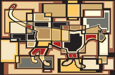 Leopard blocks Stock Illustration