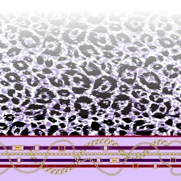 Leopard border print Stock Illustration