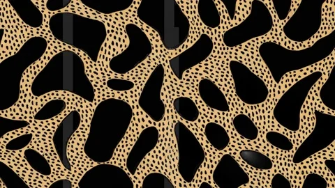 Leopard Brown And Blue Seamless Loopable Animation Video stock 215432027