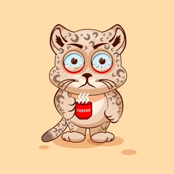 Leopard cub nervous Stock Illustration
