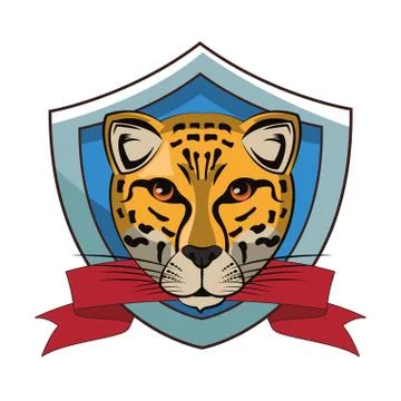 Leopard face cool sketch Stock Illustration