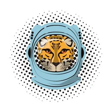 Leopard face cool sketch Illustrazione stock