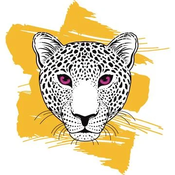 Leopard face Stock Illustration