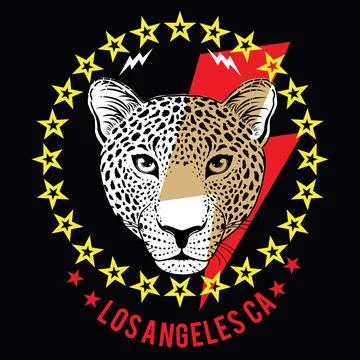 Leopard face Stock Illustration