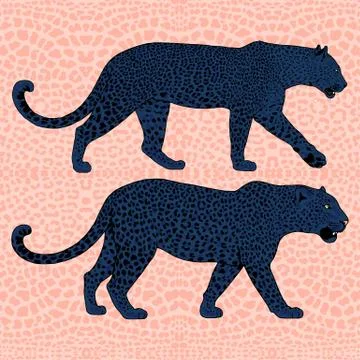 Leopard face tattoo ,Vector illustration, print Stock Illustration