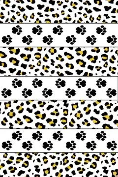 Leopard footprints Stock Illustration
