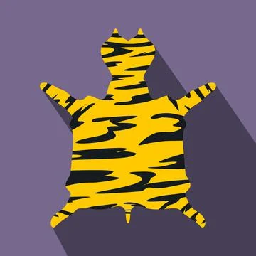 Leopard fur flat icon Stock Illustration