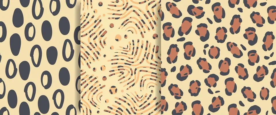 Leopard fur seamless fabric pattern. African ethnic pattern with geometric .. Stock Illustration