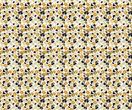 Leopard fur seamless pattern with dense rosette spots on a warm brown backg.. Stock Illustration
