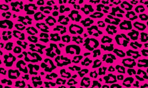 Leopard girl pattern texture repeating seamless pink and black. print Stock Illustration