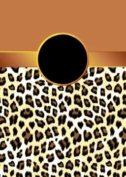 Leopard Gold Ribbon Stock Illustration