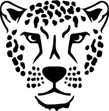 Leopard head Stock Illustration