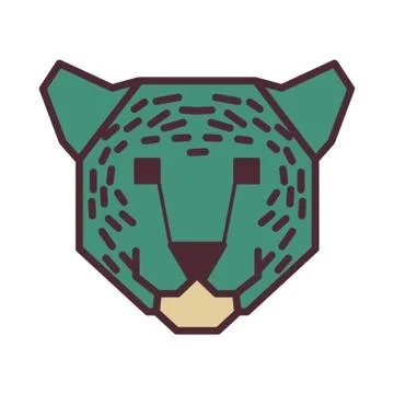 Leopard Head Stock Illustration