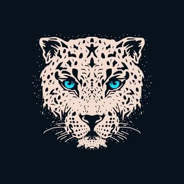 Leopard head Stock Illustration