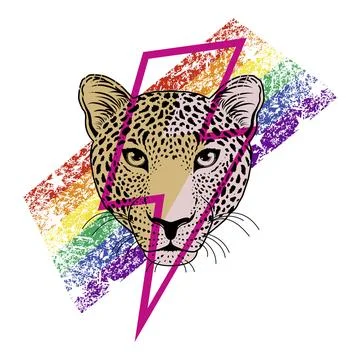 Leopard head Stock Illustration