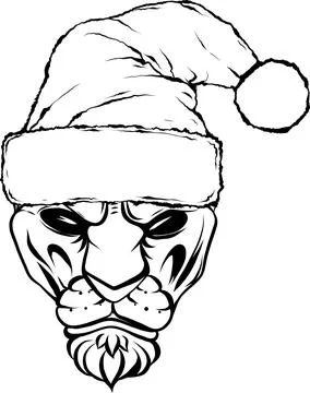 Leopard head. Line art. Vector isolated illustration on white. Hand drawn sketch Illustrazione stock