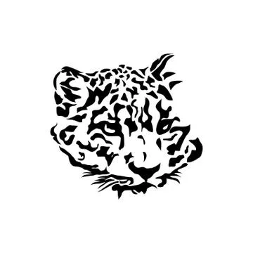 Leopard head logo Stock Illustration