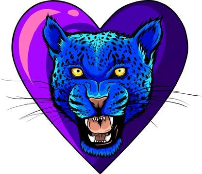 Leopard head in vector, Panthera pardus, big cat, wild animal vector Stock Illustration