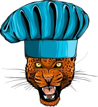 Leopard head in vector, Panthera pardus, big cat, wild animal Stock Illustration
