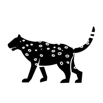 Leopard Icon Vector Illustrazione stock